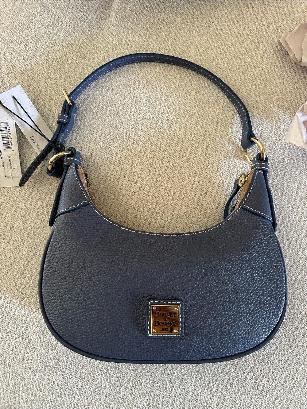 Dooney & Bourne Lucca Leather Hobo Bag
Color Graphite with Gold Hardware